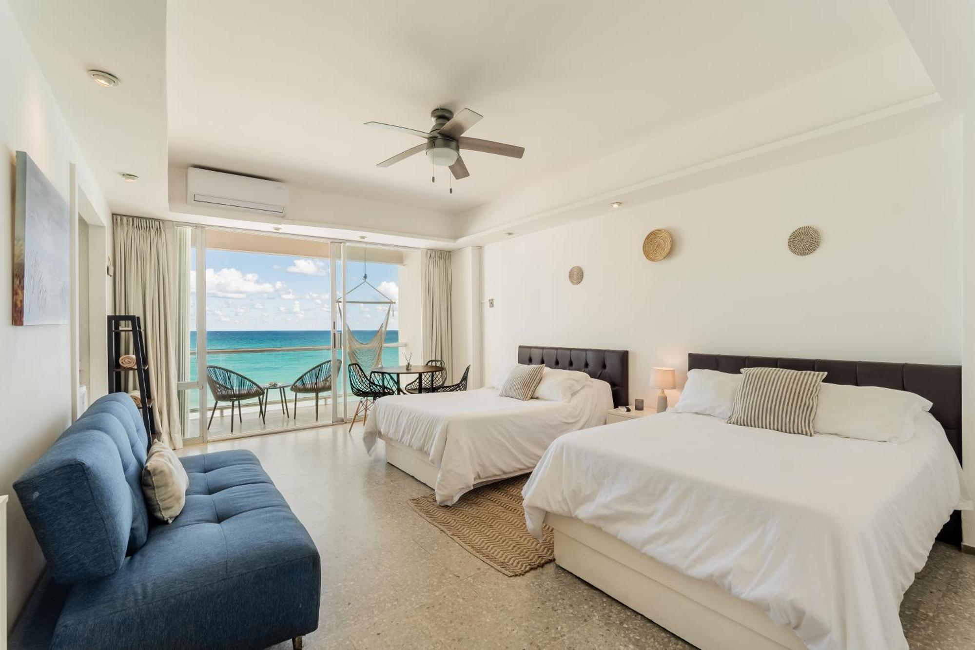 *Turquoise Escape- Beachfront Studio By Casa Paraiso* แคนคูน ภายนอก รูปภาพ